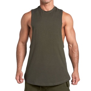 Débardeur personnalisé en tricot uni à découpes latérales, 100 % coton, séchage rapide, gilet de sport respirant, vêtement de fitness et de yoga, débardeur décontracté - Product Image 4
