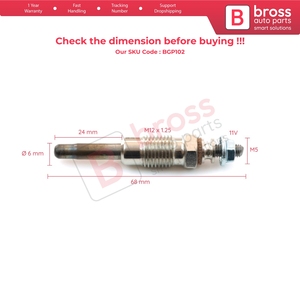 BGP102 1 Piece Glow <b>Plug</b> Auxiliary <b>Heater</b> 11 Volt 7700734956 for - Product Image 5