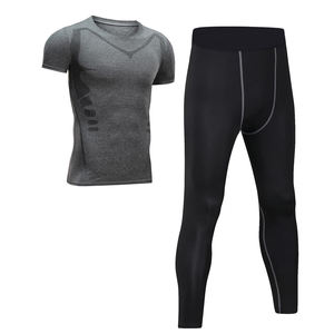 Fabricante de fábrica, conjuntos de gimnasio de compresión para hombres, conjunto de gimnasio transpirable y cómodo de alta calidad a granel - Product Image 3