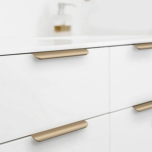 Tiradores de perfil de aleación de aluminio para gabinetes de cocina, sin perforación, ocultos, tipo borde para empujar - Product Image 5