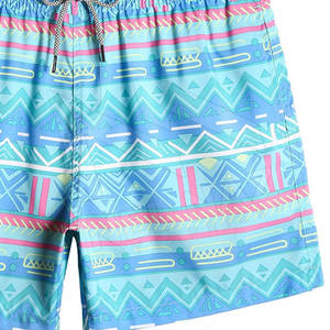 Venta al por mayor logotipo personalizado verano playa elástico traje de baño secado rápido hombres pantalones cortos de baño con bolsillo pantalones cortos de playa - Product Image 6