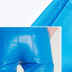 Pantalons en cuir respirants, élégants et confortables pour hommes, coupe ajustée, durables, doux, de haute qualité, tendance, en vente en ligne - Product Image 6