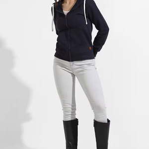 Sudadera con capucha y cremallera completa de la mejor calidad para mujer con diseño de logotipo personalizado, venta al por mayor, logotipo frontal de estilo transpirable del fabricante con capucha - Product Image 4