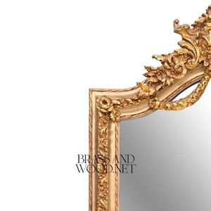 Espejo de Pared Clásico con Marco Alto de Latón de Lujo - Product Image 3
