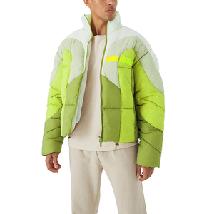 Custom Logo <b>Canvas</b> Stand Collar Front Logo Bubble Men's Winter Thick Warm Oversized Puffer <b>Jacket</b> - Product Image 6