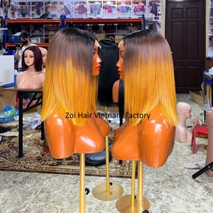 Hot Selling Human Hair Products Smooth Straight Lace Front <b>Wigs</b> Vietnamese Raw Hair Glueless <b>Bob</b> <b>Wigs</b> for Black Women - Product Image 4