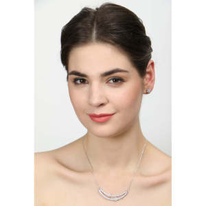 Juego de Collar y Pendientes CLARA de Plata de Ley 925 con Baño de Rodio, Joyería Fina para Mujeres y Niñas, con Cadena - Product Image 6