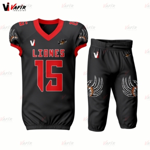 Uniforme de fútbol americano de diseño personalizado más vendido, conjunto de ropa de práctica de manga corta de poliéster transpirable, impresión por sublimación XL - Product Image 5