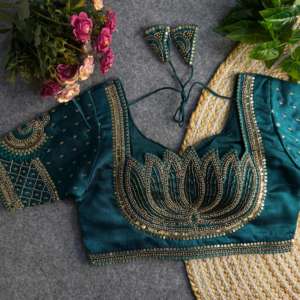 Fantaisie Premium Qualité Exclusif Élégant Design Moderne Soie Italienne Douce Avec Chemisier De Travail Manuel Lourd À Vendre - Product Image 3