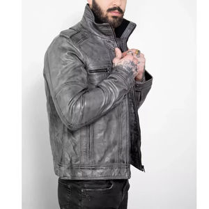 Chaqueta de Cuero de Piel de Oveja para Hombre 2024, Nueva Colección de Moda al por Mayor, Hecha en Pakistán - Product Image 4