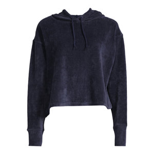 Sudaderas con capucha recortadas de manga larga de terciopelo para mujer, moda de invierno, ropa de calle de longitud corta, sudaderas con capucha cortas para mujer - Product Image 1