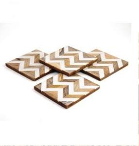 Juego de posavasos de MATERIAL PERSONALIZADO Almohadillas de piedra redondas de estilo clásico para cocina Hecho en India - Product Image 1