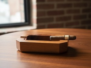 Cenicero Rectangular de Madera Estilo Rústico Americano para Hogar, Cafetería o Restaurante, Precio Directo de Fábrica - Product Image 3