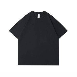 Camiseta de manga corta de algodón pesado para hombres y mujeres Blanco sólido Patrón de letra holgado Diseño en blanco - Product Image 6