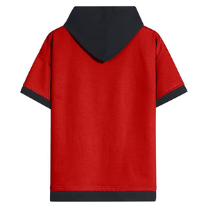 Sudaderas con capucha de manga corta, ligeras, transpirables, de manga corta, con capucha teñida de color, sudaderas con capucha informales de manga corta para hombres - Product Image 2