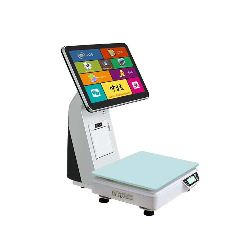 TS9 siêu thị Máy thanh toán, touchdisplays 15.6 Dubai thực tập PC POS Hệ thống thiết bị đầu cuối với quy mô trọng lượng và máy in nhiệt/