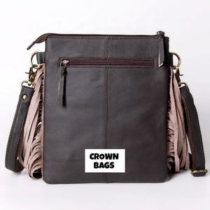 ขายดีกระเป๋าหนังวัวแบบสายเดี่ยวแนววินเทจของผู้หญิงกระเป๋าหนังสะพายข้างทำจากผ้าใบพู่ซับในปิดซิป-สไตล์โบฮีเมียน - Product Image 3