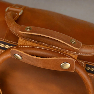 Custom Genuine Leather Foldable Large Capacity Durable Waterproof Travel <b>Duffel</b> <b>Bag</b> for Premium Fashion Brands - Product Image 4