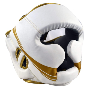 Protège-tête de boxe d'entraînement de qualité supérieure pour adultes, durable, confortable, solide, protecteur, couleur blanche, protège-tête de combattant MMA - Product Image 3