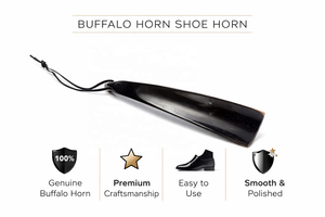 Chausse-pied en corne de buffle de qualité supérieure, fait main, naturel, durable, finition lisse, écologique, aide à la chaussure de luxe, design ergonomique, cadeau - Product Image 5