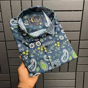 เสื้อเชิ้ตทางการแขนสั้นสำหรับผู้ชายเสื้อเชิ้ตผ้าฝ้ายระบายอากาศทรงสลิมฟิต - Product Image 2