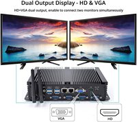 Ordenador de sobremesa Industrial sin ventilador, Mini PC potente Core i5 3317U 1037U Dual Core CPU 2xNICs 4xUSB 3,0 4xCOM RS232