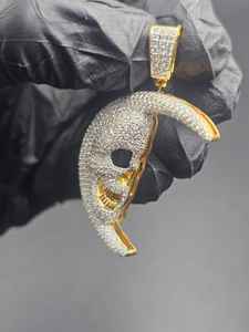 Colgante de Moissanita con Diseño de Calavera en la Luna, Estilo Hip Hop, Formas Únicas, Plata de Ley 925, Joyería Fina, Colgantes y Dijes - Product Image 2
