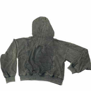 Kivotech Nuevas Sudaderas con Capucha de Moda, de Peso Pesado, Mezcla de Poliéster/Algodón, con Cremallera, Hechas a Medida, Oversize, Lavado Ácido, Otoño, en Oferta - Product Image 1
