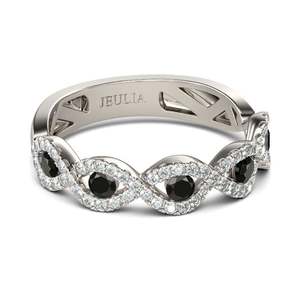 Jeulia Twist Lab Grown Diamond Sterling Silver Rose Gold Plated <b>Opening</b> Band <b>Ring</b> for Women - Product Image 1