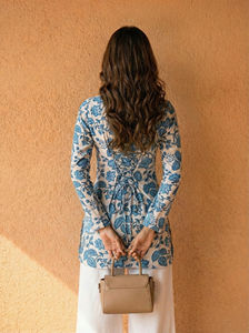 Kurti Corto Estampado de Algodón, Ropa Tradicional India y Pakistaní, Estilo Casual para Mujer, Exportación - Product Image 3