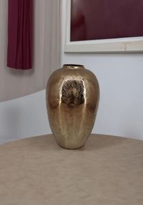 Vase de table en aluminium bicolore Vase noir craquelé pour décor de fleurs Vase noir craquelé pour fleurs Grand - Product Image 6