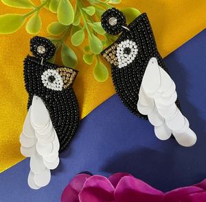 Pendientes bordados a mano, pendientes con cuentas, joyería festiva para mujer al mejor precio, pendientes con cuentas. - Product Image 4