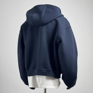 Sweat à capuche unisexe surdimensionné personnalisé 2025 en molleton 100% coton lourd, décontracté, streetwear d'hiver, brodé, uni, teint - Product Image 4