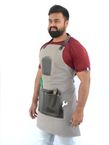 Wholesale Chef Clothes Uniform Hotel Restaurant Kitchen Cooking Strap Long Unisex Custom Canvas <b>Aprons</b> Carpenter <b>Work</b> <b>Aprons</b> - Product Image 4
