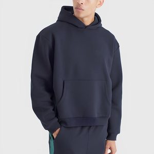 Conjuntos informales de invierno ajustados Acampanados para hombre, chándales de talla grande transpirables con estampado de logotipo personalizado con diseño OEM de color sólido liso - Product Image 3