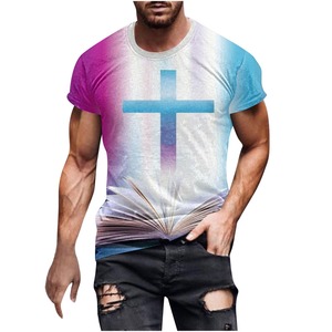 Latest Fashion Christian T-shirt Sporty Style Men's 100% Cotton High Quality Street Wear Made in Pakistan Customizable Options - Product Image 4