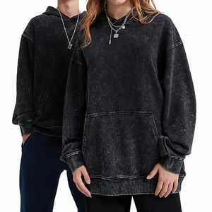 Lightweight Best Online Selling Women Acid Wash Hoodies Streetwear Customized Logo Full Sleeves Hoodie for Women - Product Image 6