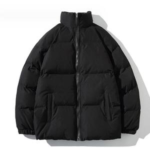 Veste matelassée imperméable et coupe-vent personnalisée pour homme et femme, col montant, vêtements décontractés, couleur unie, rembourrage en nylon et coton - Product Image 4