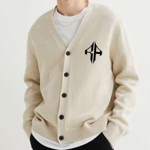 New Top 2025 Wholesale Wool / Acrylic Material High Quality Custom Logo Design <b>Men's</b> <b>Cardigan</b> Winter Sweater by ATLANTIC - Product Image 1