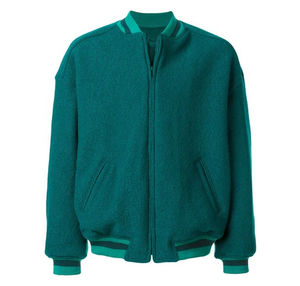 Veste d'hiver OEM personnalisée de style High Street pour hommes 100% laine col montant pull bouffant blouson d'aviateur grande taille - Product Image 1