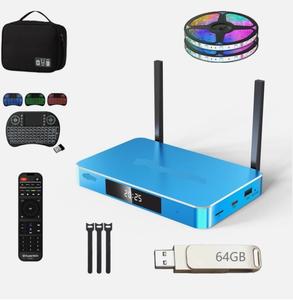 Nuevo SuperBoxs S6 Max Quad Core Android 12 TV Box 128GB Flash 4K Mini USB Input Origen EE. UU. - Product Image 1