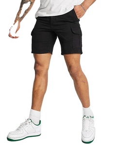 Pantalones Cortos Casuales de Verano Personalizados de Lona Elástica de Secado Rápido con Múltiples Bolsillos para Gimnasio y Actividades al Aire Libre, con Cremallera y Estampado Lavado, Estilo Cargo - Product Image 3