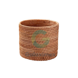 Poignées en rotin faites à la main en rotin de bonne qualité des deux côtés et doublure en tissu mobile stocké naturel - Product Image 6