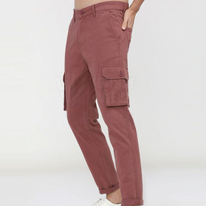 Precio al por mayor Pantalones Cargo para hombres Pantalones Cargo de moda personalizados para hombres con bolsillos laterales - Product Image 2