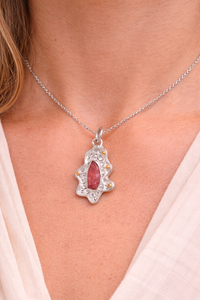 Colgantes de Turmalina en Bruto, Plata de Ley 925, Colgante Solitario Hecho a Mano, Joyería al por Mayor, Regalo de Aniversario para Fiestas - Product Image 3