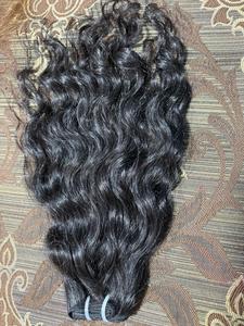 Extensiones de cabello indio ondulado natural de Temple crudo cabello humano Color de cabello natural cabello Virgen sin procesar proveedor al por mayor - Product Image 4