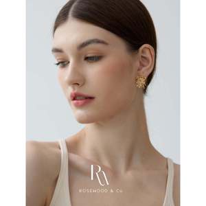 Pendientes de Oro Rosa de 18K con Diseño de Rayos de Sol, Pendientes Brillantes con Forma de Estrella Celestial, Regalo para Ella - Product Image 2