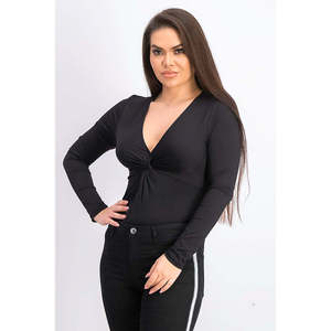Bodycon de mujer Bar III, talla pequeña, estilo tanga retorcida, color negro - Product Image 1