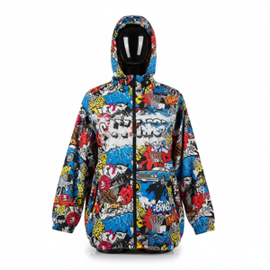 <b>Lightweight</b> <b>Women</b> Windbreaker <b>Jacket</b> 120GSM Breathable Polyester Street Style Hooded Custom Logo Windbreaker <b>Jacket</b> for <b>Women</b> - Product Image 1