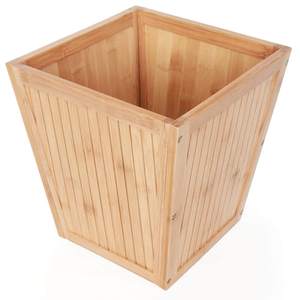 100% Bamboo Wooden Wastebasket Trash Can Modern Wooden <b>Paper</b> <b>Basket</b> for Office, Kids' Room, Bedroom and More - Product Image 6
